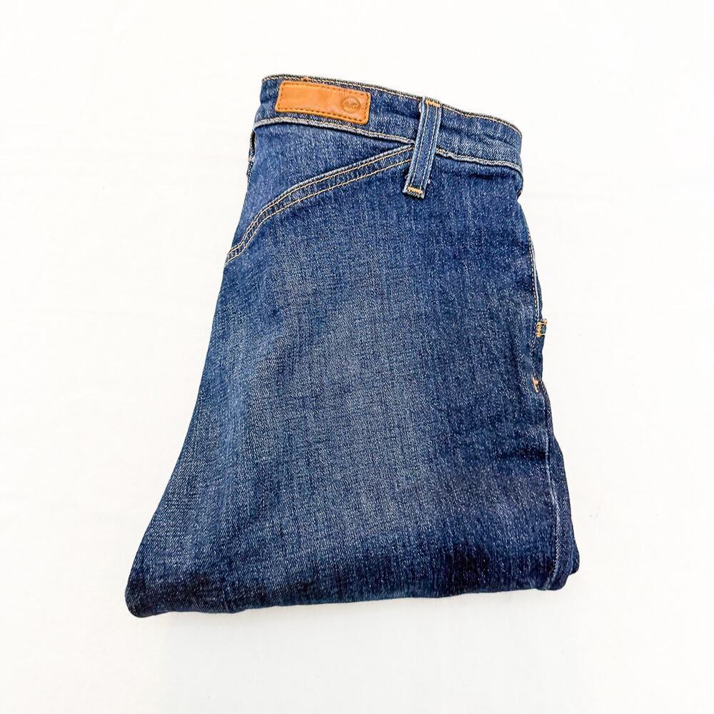 AG The Isabelle X High-Rise Straight Crop Angled Pockets Dark Wash Denim Size 27